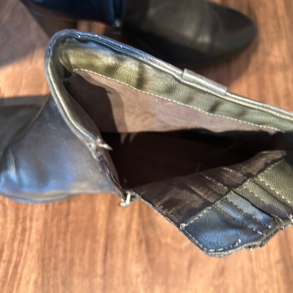 Regarde-Le-Ciel Womens Boot Sz 41 9.5 Black Leather Bootie Block Heel Ankle - Picture 8 of 12